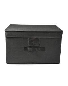 Кутия за съхранение с капак MaxHome Sort-101L, Черна