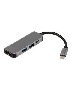 4 в 1 USB Type-C хъб Diva, 2xUSB 3.0, HDMI, Type-C PD