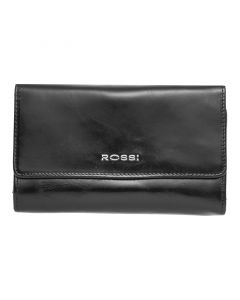 Дамско портмоне черно с гладка кожа - ROSSI RSC3435