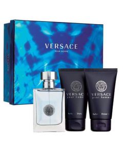 Versace Pour Homme комплект за мъже EDT тоалетна вода 50 ml + шампоан 50 ml + душ гел 50 ml 