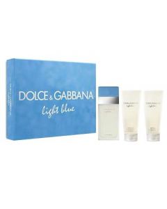 Dolce&Gabbana Light Blue комплект за жени EDT тоалетна вода 100 ml + лосион за тяло 100 ml  +  душ гел 100 ml