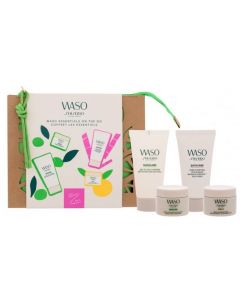 Shiseido WASO Set Дамски комплект Мега хидратиращ мус 15 ml Почистващо Гел-масло 30 ml Маска за лице 15 ml Скраб маска за почистване на порите 30 ml
