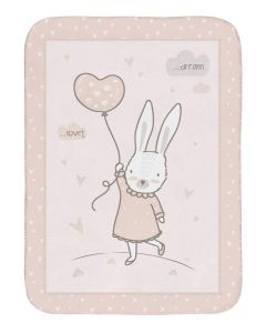 Kikkaboo Супер меко бебешко одеяло 110/140 см Rabbits in Love 31103020132