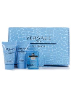 Versace Man Eau Fraiche Комплект за мъже EDT тоалетна вода 50 ml + душ гел 50 ml + афтършейв 50 ml 
