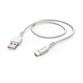 Кабел за зареждане HAMA "Eco", USB-A - USB-C, 1 м, бял