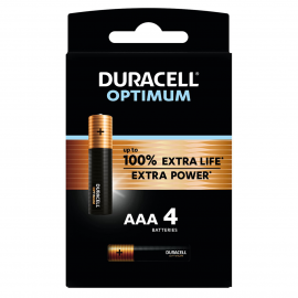 Алкална батерия DURACELL OPTIMUM  MX2400 LR03 AAA /4 бр. в блистер/ 1.5V