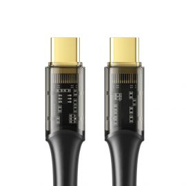 USB Type-C към USB Type-C PD кабел Xmart Amber Series, 5A, 100W, 1.2м, Черен