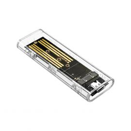 Външна кутия за SSD M.2 SATA/NVMe PCIE Xmart 10GBT, USB-C 3.1, Прозрачна