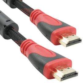 Кабел DeTech, HDMI - HDMI M/М, 15m, С оплетка и ферит - 18310