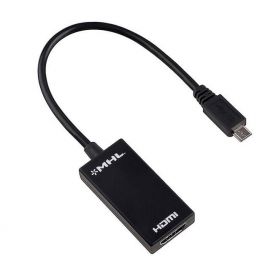 Преходник DLFI, MHL (micro USB) към HDMI, 15см, Черен - 18223