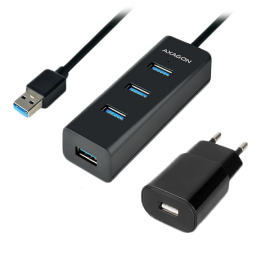 USB хъб AXAGON HUE-S2BP 4x USB3.0 Charging Hub 1.2m Cable HUE-S2BP