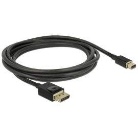 Кабел Delock Mini DisplayPort мъжко - DisplayPort мъжко, 2.0м, 8K 60 Hz, Черен