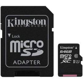 Флаш памети Kingston 64GB micSDXC Canvas Select Plus 100R A1 C10 Card + ADP SDCS2/64GB