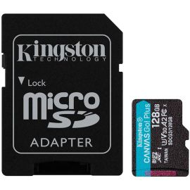Флаш памети Kingston 128GB microSDXC Canvas Go Plus 170R A2 U3 V30 Card + ADP SDCG3/128GB