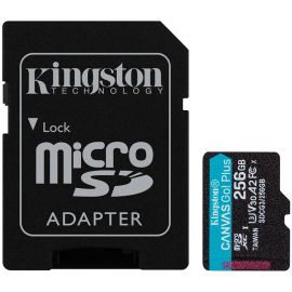 Флаш памети Kingston 256GB microSDXC Canvas Go Plus 170R A2 U3 V30 Card + ADP SDCG3/256GB