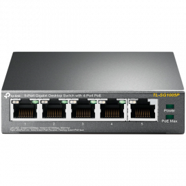 Мрежов Комутатор TP-LINK TL-SG1005P 5-Port Gigabit Desktop Switch with 4-Port PoE TL-SG1005P TL-SG1005P