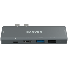 USB хъб CANYON hub DS-5 7in1 Thunderbolt 3 Space Grey CNS-TDS05B CNS-TDS05B