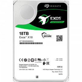 Твърд диск сървърен SEAGATE HDD Server Exos X18 512E/4kn ( 3.5'/ 18TB/ SATA 6Gb/s / 7200rpm) ST18000NM000J ST18000NM000J