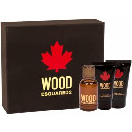 Dsquared2 Wood Комплект за мъже EdT Тоалетна вода 50 ml Афтършейв балсам 50 ml Душ гел 50 ml /2018