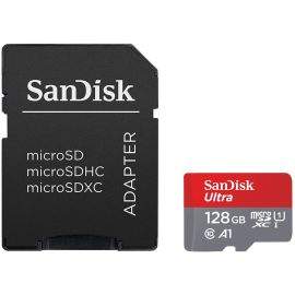 Флаш памети SanDisk Ultra microSDXC 128GB + SD Adapter 100MB/s Class 10 UHS-I SDSQUNR-128G-GN3MA