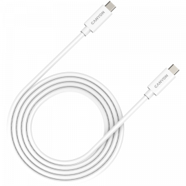 USB Кабели CANYON cable UC-42 USB-C to USB-C 240W 20Gbps 4k 2m White CNS-USBC42W CNS-USBC42W