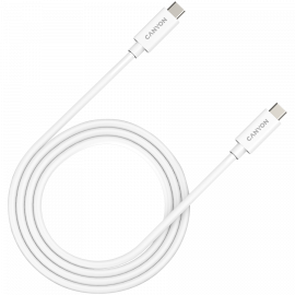 USB Кабели CANYON cable UC-44 USB-C to USB-C 240W 40Gbps 4k 1m White CNS-USBC44W CNS-USBC44W