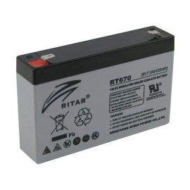 Оловна батерия RITAR, (RT670) AGM, 6V, 7Ah, 151 /34 /94 mm, Терминал1