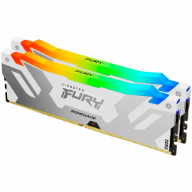 Memory Gaming Desktop Kingston 32GB 6000MT/s DDR5 CL32 DIMM (Kit of 2) FURY Renegade RGB White XMP KF560C32RWAK2-32