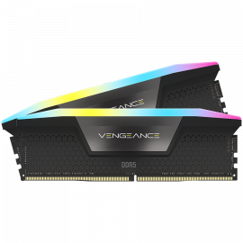 Memory Gaming Desktop CORSAIR VENGEANCE RGB DDR5 64GB (2x32GB) DDR5 6000 CL30-36-36-76 1.4V Std PMIC Intel XMP Memory- Black CMH64GX5M2B6000C30