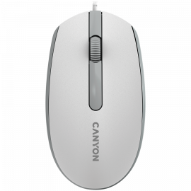 Мишка CANYON mouse M-10 Wired White Grey CNE-CMS10WG CNE-CMS10WG