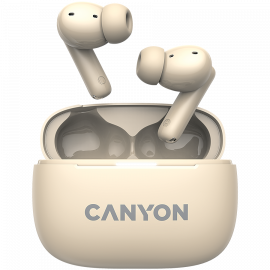 TWS Bluetooth слушалки CANYON headset OnGo TWS-10 ANC+ENC Beige CNS-TWS10BG CNS-TWS10BG