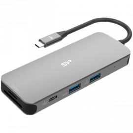 Аксесоари Silicon Power SR30 8-in-1 Docking Station USB C Hub with 4K@60Hz HDMI DisplayPort SPU3C08DOCSR300G