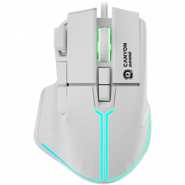 Гейминг мишка CANYON mouse Fortnax GM-636 RGB 9buttons Wired White CND-SGM636W CND-SGM636W