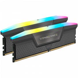 Memory Gaming Desktop CORSAIR VENGEANCE RGB DDR5 32GB (2x16GB) DDR5 6000 CL38-44-44-96 1.35V Std PMIC Intel XMP Memory - Black CMH32GX5M2B6000C38