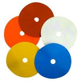 Комплект кръгли маркери MAXIMA, Ф15 см с дупка, 30 броя, 5 цвята, С носач 300201