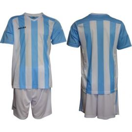 Екип за футбол/ волейбол/ хандбал фланелка с шорти - светло син с бяло рае MAXIMA 400138