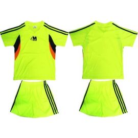 Детски екип за футбол/ волейбол/ хандбал фланелка с шорти ел. зелено, черно и оранжево 400141