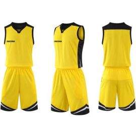 Екип за баскетбол MAXIMA, Жълт с черен и бял 400240