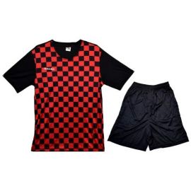 Екип за футбол/ волейбол/ хандбал, фланелка с шорти - червен с черно 400644N