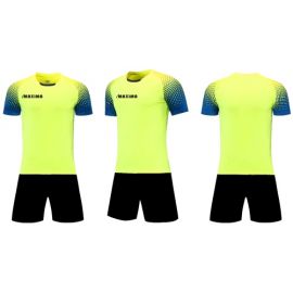 Екип за футбол / волейбол / хандбал MAXIMA, Комплект фланелка с шорти, Електриково зелен с черен 400675N
