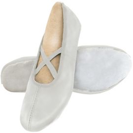 Танцови обувки (меки туфли) от естествена кожа, Бели 40070801