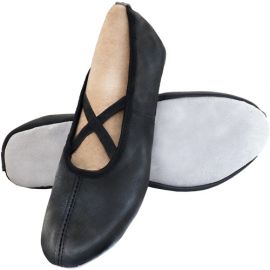 Танцови обувки (меки туфли) от естествена кожа, Черни 40070802