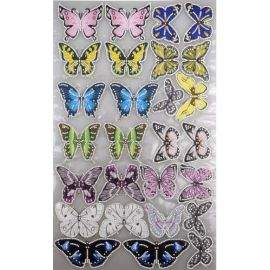 Декорация пеперуди с блестящи камъчета за дрехи 490906