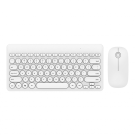 Комплект мишка и клавиатура D IK6620, Безжични, Бял - 6117