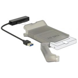 Конвертор Delock, USB 3.0 Type-A мъжко - SATA 6 Gb/s 22 pin, 2.5″ защитен калъф