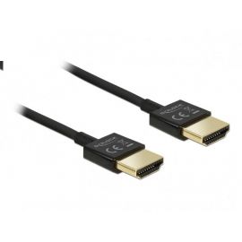 Кабел Delock  HDMI-A мъжко - HDMI-A мъжко,18 Gbit/s, 4K, 1 м, Черен