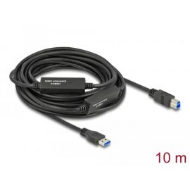 Кабел Delock USB-A мъжко - USB-B женско, USB 3.2Gen1, 10м, Черен