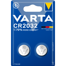 Бутонна батерия литиева GP CR2032 3V  2 бр. в блистер VARTA /цена за 2 бр./