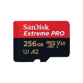 Карта памет SANDISK Extreme PRO microSDXC, 256GB, Class 10 U3, A2, V30, 140 MB/s с адаптер до SD