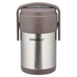 Термос за храна Kinghoff KH 4075, 3 контейнера, 1.5 литра, Двойни стени, Инокс